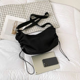 Casual Shoulder Bag Unisex Solid Crossbody Canvas