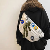 Foufurieux Multifunctional Oversized Fanny Pack Waterproof Oxford Chest Bag