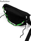 Foufurieux Neutral Joker Japanese Messenger Bag Nylon Canvas Schoolbag