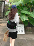 Foufurieux Neutral Joker Japanese Messenger Bag Nylon Canvas Schoolbag