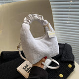 Foufurieux Plush Faux Fur Mini Shoulder Bag Soft Cross-body Autumn Handbag
