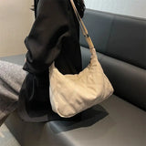 Foufurieux Rhombus Embroidery Underarm Bag Handbags Women Fanny Pack