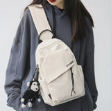 Foufurieux Nylon Canvas Small Bag Chest Bags Ins Light One Shoulder