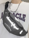 Nylon Reflective Chest Pack Waist Bag for Travel Crossbody