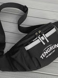 Nylon Reflective Chest Pack Waist Bag for Travel Crossbody
