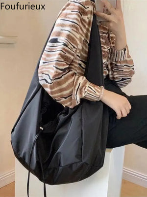 Casual Nylon Messenger Bag Japanese Style Men Women Students Shoulder Bag