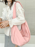 Foufurieux Oversized Nylon Women Shoulder Bag Handbag Messenger Bag