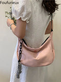 Oxford Women's Shoulder Bag Casual Travel Tote Solid Hand Messenger Purse