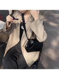 Foufurieux PU Leather Pleated Shoulder Bag for Women