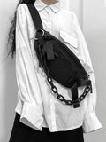 Foufurieux Pu Leather Chestbag One Shoulder Crossbody Bag