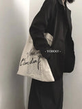 Foufurieux Retro Movie Lines One Shoulder Canvas Bag