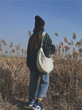 Canvas Messenger Bag Men's Large-capacity Student Shoulder Bag