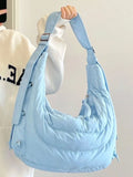 Foufurieux Soft Cotton Filled Ox Horn Tramp Bag Female Casual Women Bags