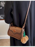 Foufurieux Solid PU Leather Women Handbag - Small Shoulder Bag