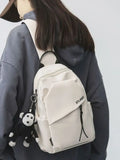 Foufurieux Solid Women Rucksack Bag Backpack for Teenage Girls