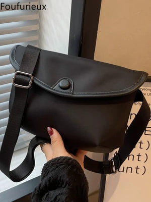 Foufurieux Women's Canvas Casual Chest Bag
