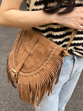 Retro Saddle Crossbody Bag Small Shoulder Pack