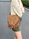 Retro Saddle Crossbody Bag Small Shoulder Pack