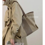 Foufurieux Tote Bag Canvas Zipper Shoulder Bags Y2k
