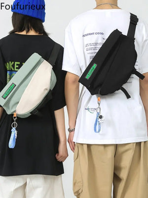 Foufurieux Ins Chest Bag Crossbody Multifunctional Bags Large-capacity