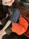 Foufurieux Sporty Style Neon Green Shoulder Bag