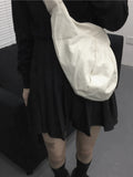 Vintage Knotted Bandage Bag Lady Canvas Bag Student Art Retro Dumpling Bag