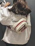 Foufurieux Waist Bag 3 Zipper Pocket Chest Handbag Unisex Fanny Pack
