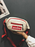 Foufurieux Waist Bag 3 Zipper Pocket Chest Handbag Unisex Fanny Pack