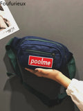 Foufurieux Waist Bag 3 Zipper Pocket Chest Handbag Unisex Fanny Pack