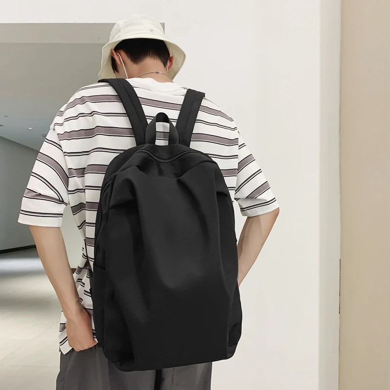 Foufurieux Waist Packs Backpack Large Capacity Solid Schoolbag Travel Bag Nylon