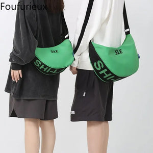 Foufurieux Winter Waist Packs Japanese Casual Sports Shoulder Bag