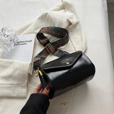 Foufurieux Winter Retro PU Small Bag Solid One Shoulder Crossbody Bags