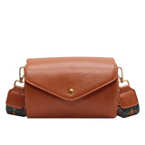 Foufurieux Winter Retro PU Small Bag Solid One Shoulder Crossbody Bags