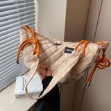 Foufurieux Woman Shoulder Bag Big Capacity Solid Nylon Cloth