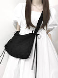 Foufurieux Woman Waist Packs Pleats One Shoulder Crossbody Bag