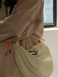 Foufurieux Nylon Bucket Shoulder Bag Purse Tote Y2k