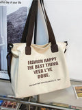 Foufurieux Women Canvas Bag Tote Bag Shoulder Bags High Capacity Crossbody Bag
