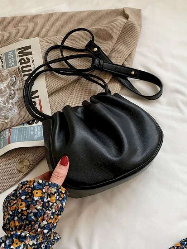 Foufurieux Shoulder Bag High PU Leather Bucket Bag