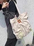 Foufurieux Women High-capacity Shoulder Bag Plicated String