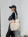 Foufurieux Women High-capacity Shoulder Bag Plicated String