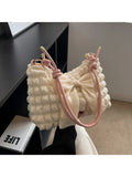 Foufurieux Women's Nylon Crossbody Bag with Bowknot Detail