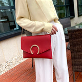 Business Women's Clutch Envelope Shoulder Bag with Chain