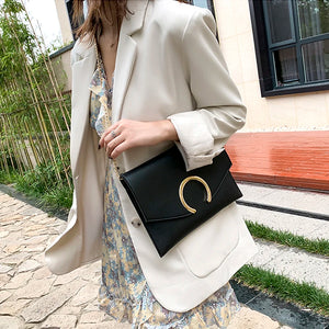 Business Women's Clutch Envelope Shoulder Bag with Chain