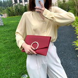 Business Women's Clutch Envelope Shoulder Bag with Chain