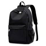 Four Seasons Casual USB Oxford Cloth Solid Backpack