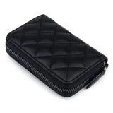 Four Seasons Lingge Zero Wallet PU Leather Zipper Clip