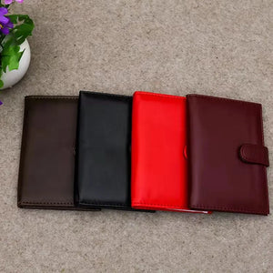 4 Seasons Casual Buckle Passport Bag PU Leather Travel ID Wallet