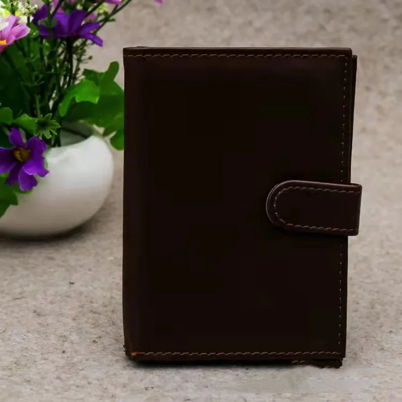 4 Seasons Casual Buckle Passport Bag PU Leather Travel ID Wallet