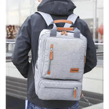 Four Seasons Leisure Backpack, Fashionable Canvas Splicing Schoolbag
