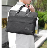 Four Seasons Unisex Solid Briefcase, Zipper Multifunctional Handbag